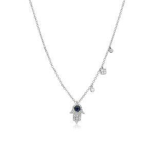Meira T Sapphire and Diamond Hamsa Necklace DNECK08360